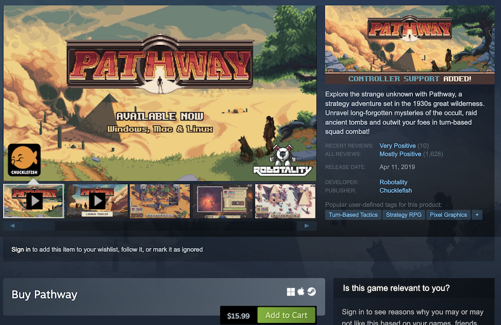 Steam Game Page With Reviews and Price