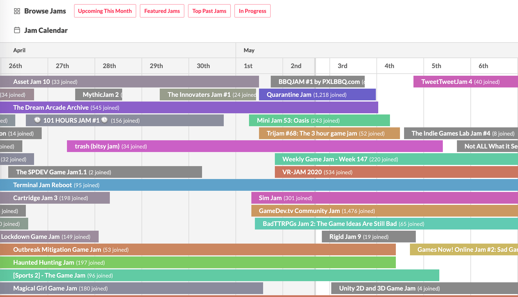 Game Jams Calendar Let s Make A Game