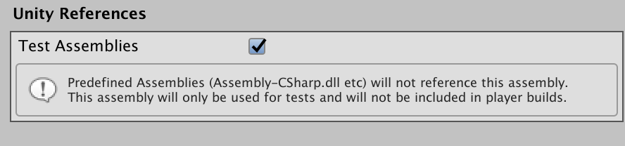 Unity Test Assemblies Checkbox